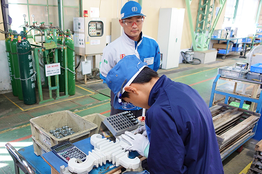 Students during their vocational experience